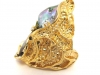 A Massive Gold and Abalone Pearl Ring, c1970-3